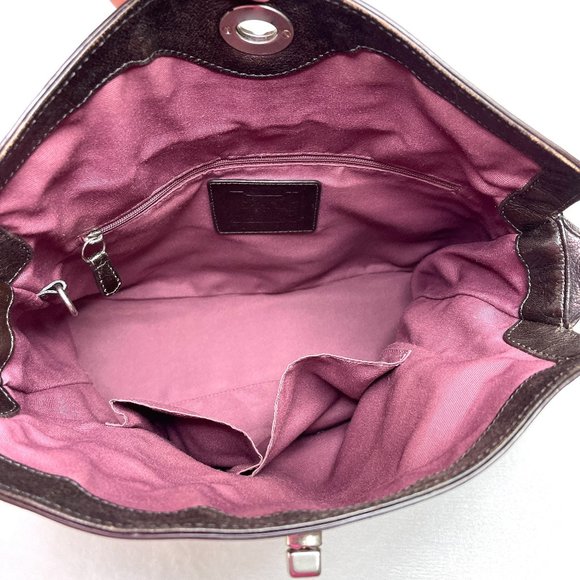 Coach Metallic Gray Shoulder Bag - Picture 6 of 15